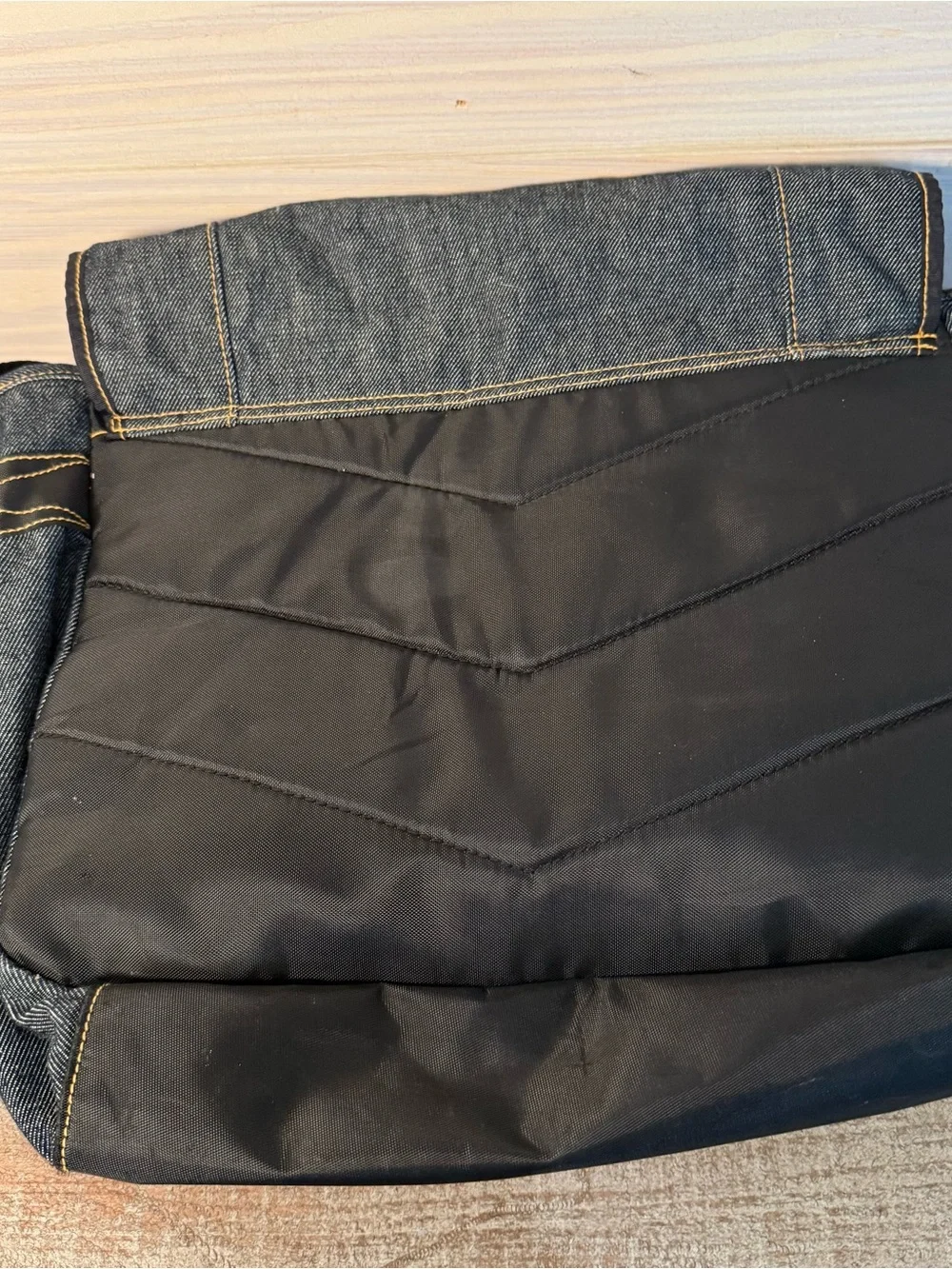 Vintage 2001 Harry Potter Blue Denim School Messenger Laptop Bag NWT